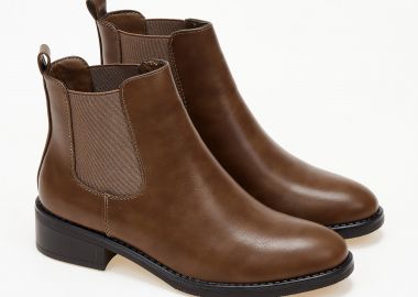 Χαμηλά ankle boots με λάστιχο - Πούρο - Issue - 