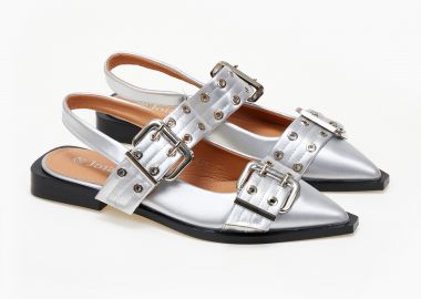 Χαμηλά εξώφτερνα rock γοβάκια - Ασημί - Issue - 