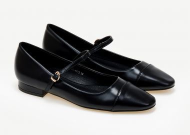 Χαμηλά γοβάκια με μπαρέτα - Μαύρο - Issue - 