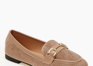 Χαμηλά μοκασίνια με suede υφή - Πούρο - Issue - 