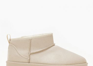 Χαμηλά μποτάκια δίσολα με γούνα - Μπεζ - Issue - 