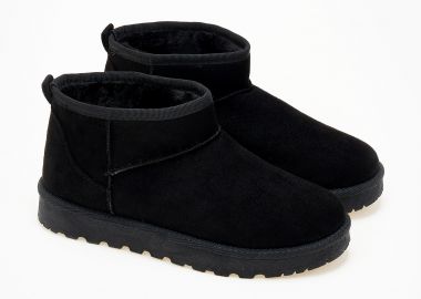 Χαμηλά μποτάκια με γούνα - Μαύρο - Issue - 