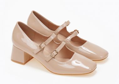 Χαμηλές γόβες λουστρίνι - Μπεζ - Issue - 