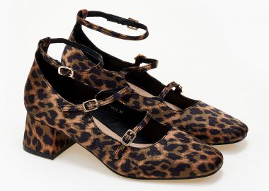 Χαμηλές γόβες με λουράκια - Λεοπάρ - Issue - 