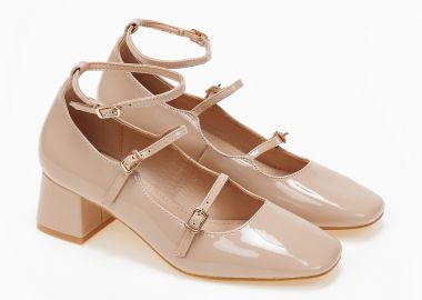 Χαμηλές γόβες με λουράκια - Μπεζ - Issue - 