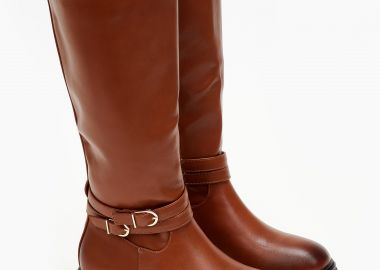 Χαμηλές μπότες με τρακτερωτή σόλα - Κάμελ - Issue - 