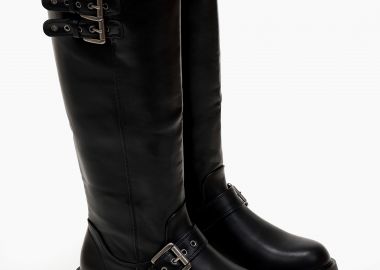 Χαμηλές μπότες με τρακτερωτή σόλα - Μαύρο - Issue - 