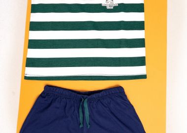 CHAMPION GREEN STRIPES PAJAMA SET -  - 