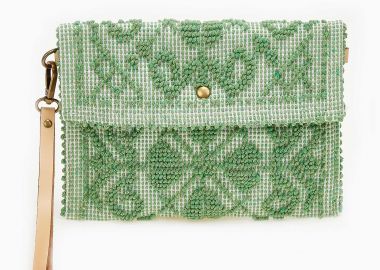 Χιαστί τσαντάκι με ανάγλυφες ραφές - Πράσινο - Issue - 