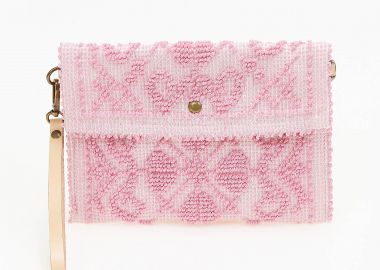 Χιαστί τσαντάκι με ανάγλυφες ραφές - Ροζ - Issue - 