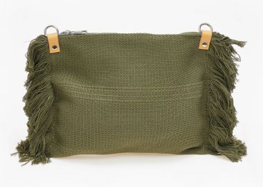 Χιαστί τσαντάκι με ιδιαίτερο σχέδιο - Χακί - Issue - 