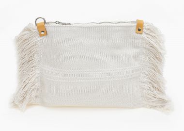 Χιαστί τσαντάκι με ιδιαίτερο σχέδιο - Λευκό - Issue - 