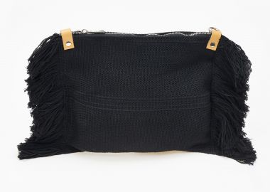 Χιαστί τσαντάκι με ιδιαίτερο σχέδιο - Μαύρο - Issue - 