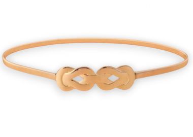 chic ελαστική μεταλλική ζώνη Gordian flat χρυσό - PerfectDress.gr - 
