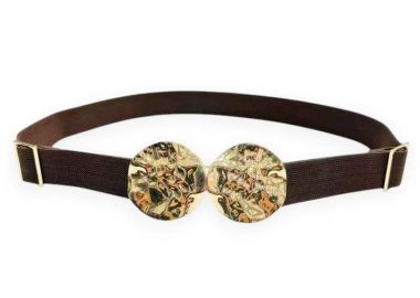 chic ελαστική ζώνη Goldie καφέ - PerfectDress.gr - 