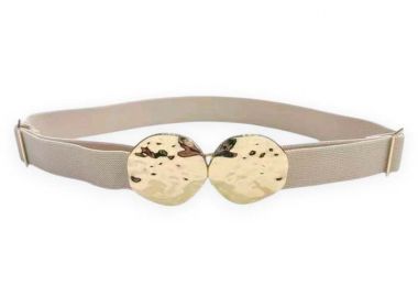 chic ελαστική ζώνη Goldie μπεζ - PerfectDress.gr - 