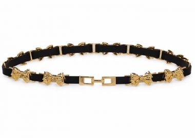 chic ελαστική ζώνη metal Bow μαύρο - PerfectDress.gr - 