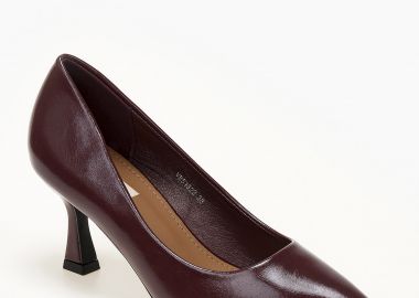 Chic γοβες με χαμηλό τακούνι - Μπορντώ - Issue - 