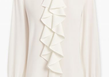 chic πουκάμισο βολάν Elinor λευκό - PerfectDress.gr - 