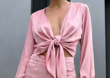 chic σατέν μπολερό Jojo ροζ - PerfectDress.gr - 