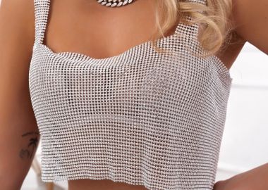 CHLOE SILVER STONE TOP - fashionroom - 