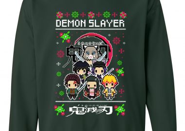Χριστουγεννιάτικο Ugly Sweater Demon Slayer Pop Culture Forest Green - Pop Culture - 