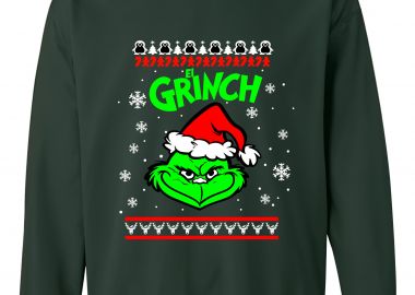 Χριστουγεννιάτικο Ugly Sweater Grinch Pop Culture Forest Green - Pop Culture - 