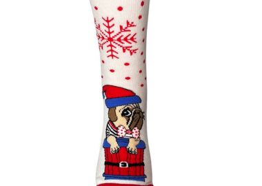 ΧΡΙΣΤΟΥΓΕΝΝΙΑΤΙΚΗ ΓΥΝΑΙΚΕΙΑ ΠΕΤΣΕΤΕ ΚΑΛΤΣΑ ΜΕ ΣΧΕΔΙO ΣΚΥΛΑΚΙ ΑΙ ΒΑΣΙΛΗΣ 3192-31 ΛΕΥΚΟ - INIZIO - 