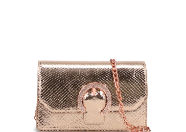 Χρυσή snakeskin τσάντα ώμου - MIGATO - 