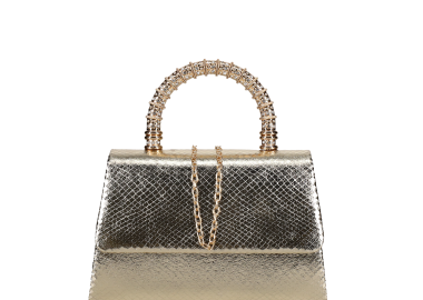 Χρυσή τσάντα χειρός - MIGATO - 