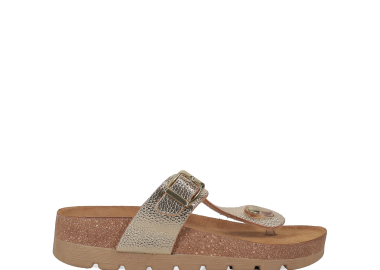 Χρυσό footbed σανδάλι - EASY WALK - 
