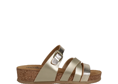 Χρυσό footbed σανδάλι - EASY WALK - 