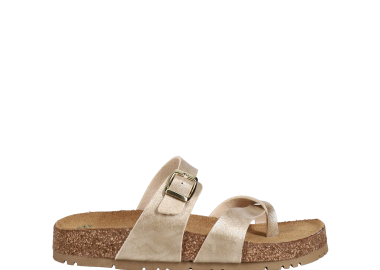 Χρυσό footbed σανδάλι - EASY WALK - 