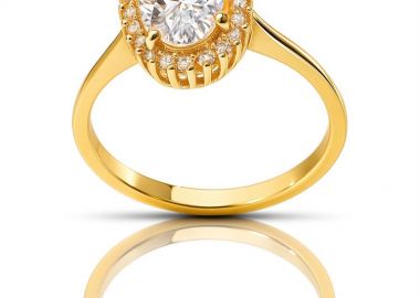 Χρυσό γυναικείο δαχτυλίδι ροζέτα 14 καρατίων Paraxenies με πέτρες ζιργκόν -  - 