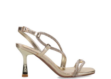 Χρυσό πέδιλο με στρας - MIGATO - 