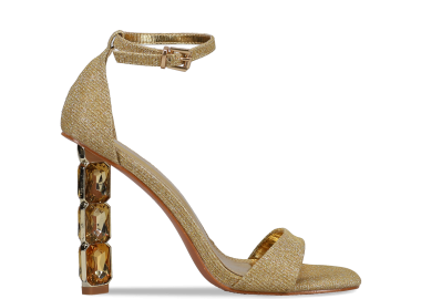 Χρυσό ψηλοτάκουνο πέδιλο - MIGATO - 
