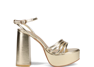Χρυσό ψηλοτάκουνο πέδιλο - CAMILLE - 