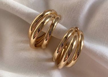 ΧΡΥΣΑ ΣΚΟΥΛΑΡΙΚΙΑ - TRIPLE HOOP - sense-shop - 