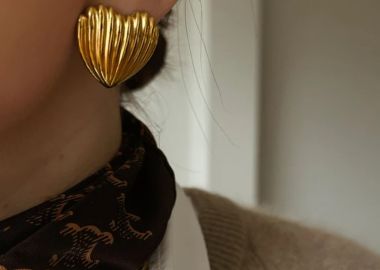 ΧΡΥΣΑ ΣΚΟΥΛΑΡΙΚΙΑ ΚΑΡΔΙΑ - ANNA - sense-shop - 