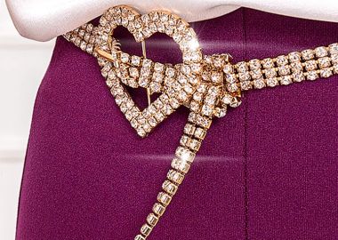 ΧΡΥΣΗ ΖΩΝΗ ΜΕ ΣΤΡΑΣ ΚΑΡΔΙΑ -VALENTINA - fashionroom - 