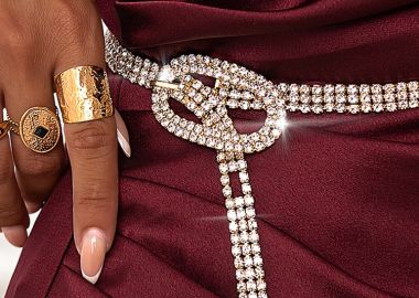 ΧΡΥΣΗ ΖΩΝΗ ΜΕ ΣΤΡΑΣ ΟΒΑΛ -SADIE - fashionroom - 