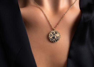 ΧΡΥΣΟ ΣΤΡΟΓΓΥΛΟ ΚΟΛΙΕ- ZODIAC - sense-shop - 