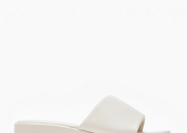 Chunky flatform με φάσα και τρακτερωτή σόλα - Μπεζ - Issue - 