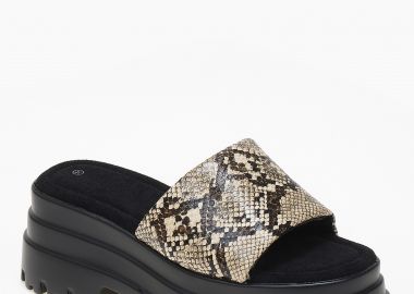 Chunky flatform με φάσα και τρακτερωτή σόλα - Snake - Issue - 
