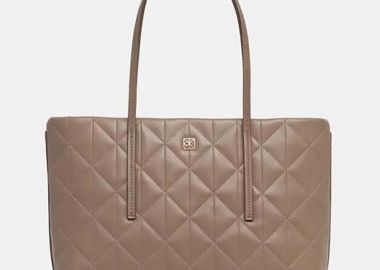 CK Jeans γυναικεία τσάντα tote με καπιτονέ σχέδιο και μεταλλικό monogram - LV04F3325G Μπεζ - CALVIN KLEIN JEANS - 
