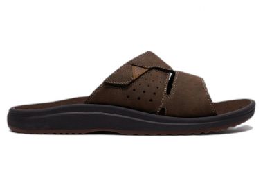 CLARKS BRINKLEY SLIDE DARK BROWN 26187570 - Clarks - 