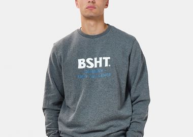 CLASSIC BASEHIT CREWNECK SWEATSHIRT ΓΚΡΙ - BASEHIT - 