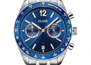 CLUSE Aravis Dual Time - CW25601, Silver case with Stainless Steel Bracelet - Cluse - 