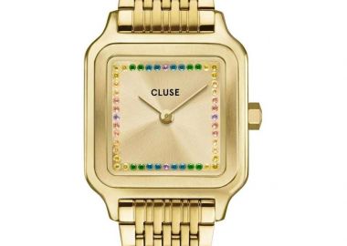 CLUSE Gracieuse Petite Crystals - CW11823, Gold case with Stainless Steel Bracelet - Cluse - 