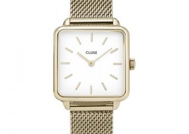 CLUSE La Tetragone - CW0101207002, Gold case with Stainless Steel Bracelet - Cluse - 